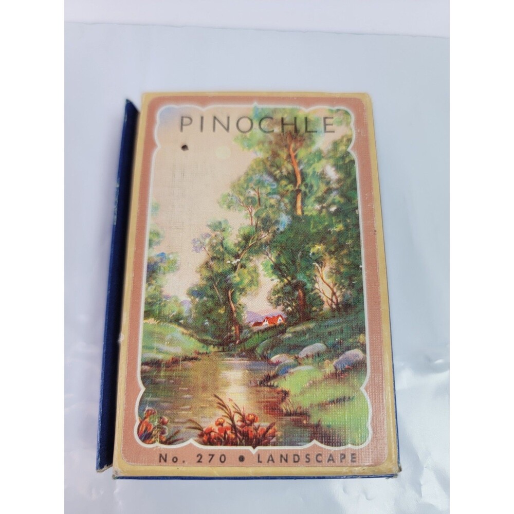 Vintage Russell New York Gladstone Pinochle Cards No 270 Landscape Western